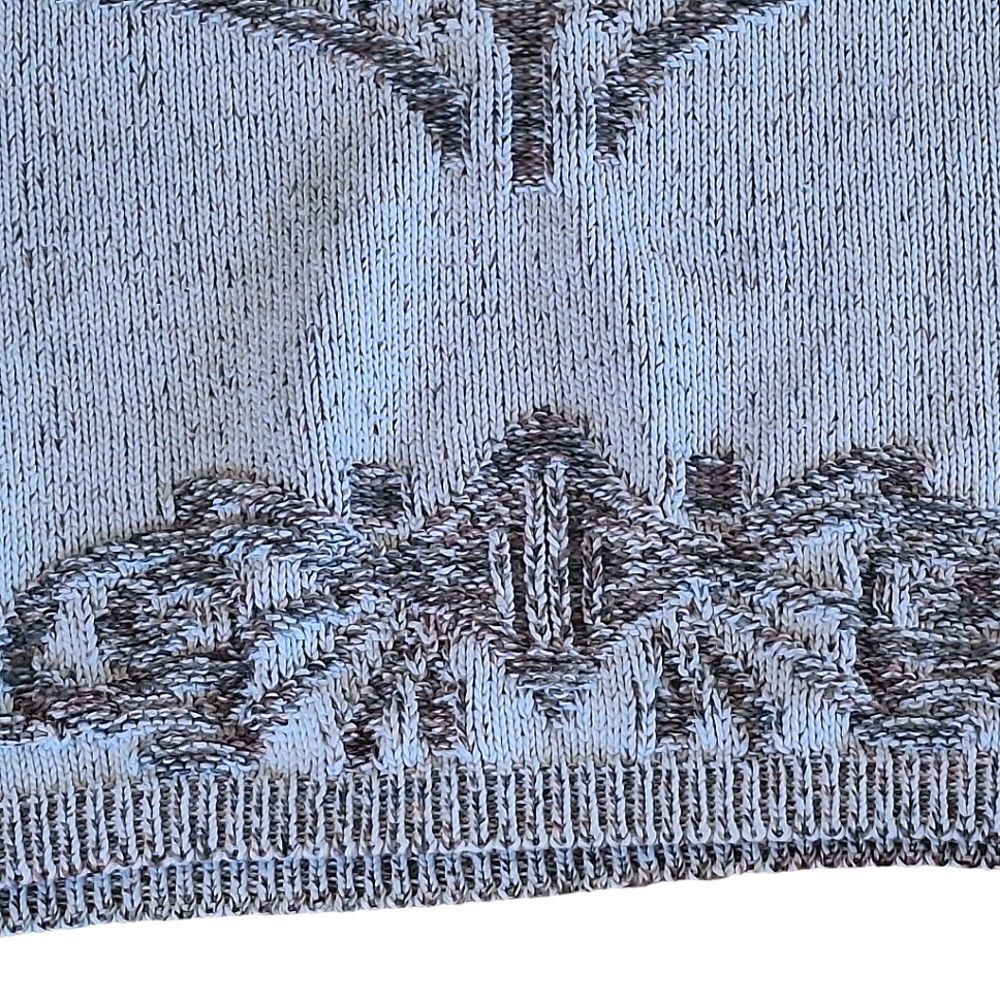 David Brett Vintage Floral Pattern Sweater Knitted Cotton Made in USA size Large - Picture 12 of 16
